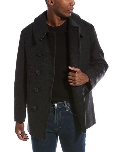 Burberry Double-breasted Wool-blend Coat - Black