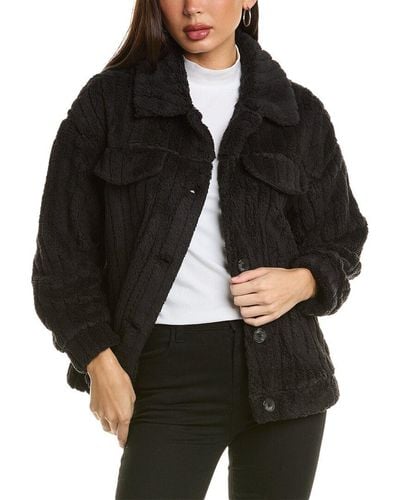 Pascale La Mode Fuzzy Jacket - Black