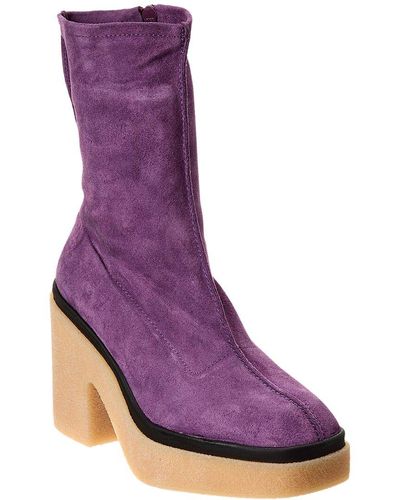 Free People Gigi Suede Ankle Boot - Purple