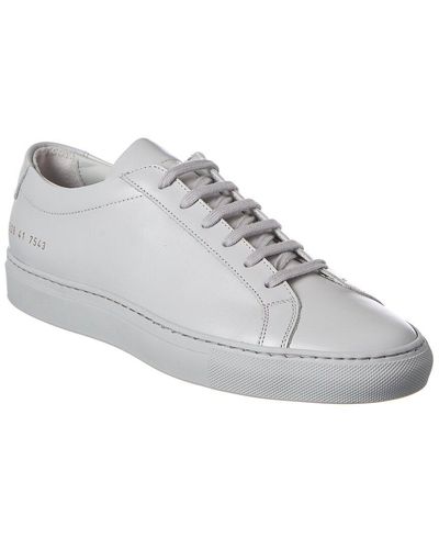 Common Projects Original Achilles Low Satin & Leather Sneaker - Gray