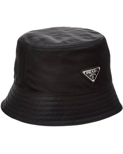 Prada Logo Bucket Hat - Black