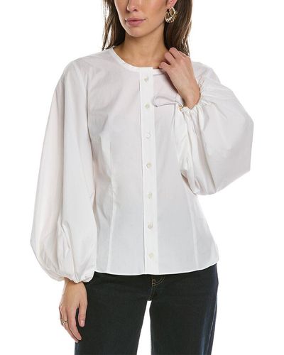 Carolina Herrera Balloon Sleeve Shirt - White