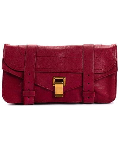 Proenza Schouler Leather Ps1 Clutch (Authentic Pre-Owned) - Red