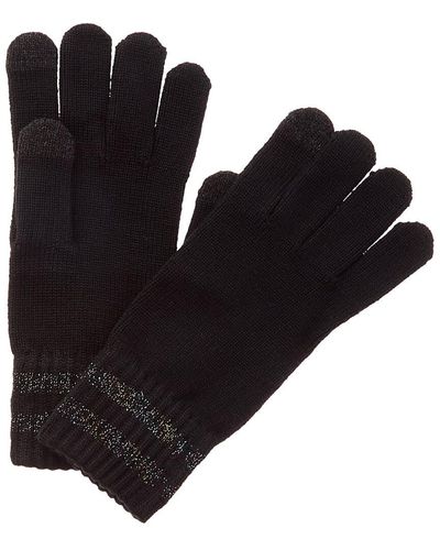 Lord + Taylor Varsity Stripe Wool-blend Gloves - Black