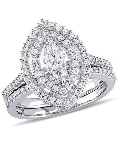 Rina Limor 14k 0.98 Ct. Tw. Diamond Halo Ring - White