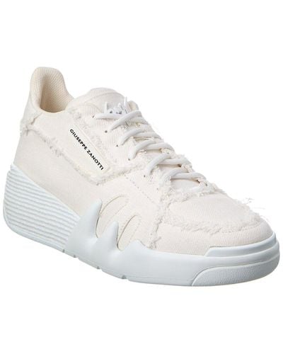 Giuseppe Zanotti Talon Canvas Sneaker - White