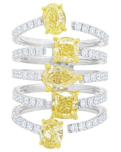 Diana M. Jewels Fine Jewellery 18k Two-tone 4.90 Ct. Tw. Diamond Ring - White