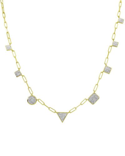 Meira T 14k 0.47 Ct. Tw. Diamond Paperclip Geometric Necklace - Metallic