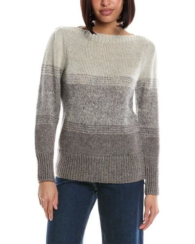 Tommy Bahama Shimmer Ombre Puff Sleeve Wool-blend Jumper - Grey