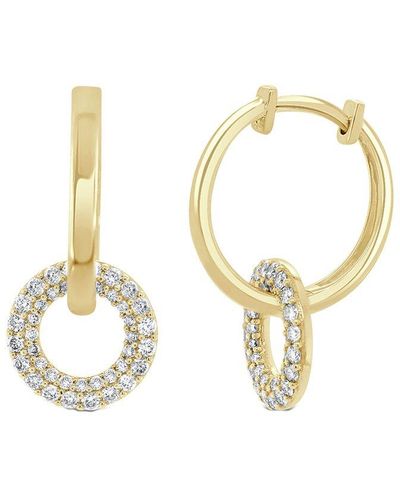 Sabrina Designs 14k 0.51 Ct. Tw. Diamond Huggie Dangle Earrings - Metallic