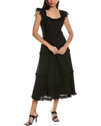 Anne Klein Tiered Midi Dress - Black