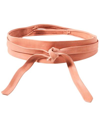 Ada Classic Wrap Leather Belt - Pink