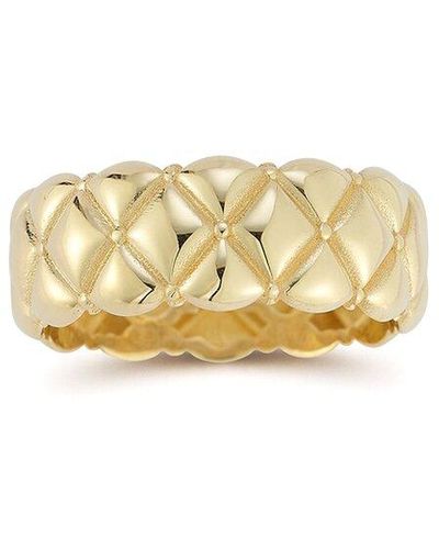 Ember Fine Jewelry 14K Bold Quilted Ring - White