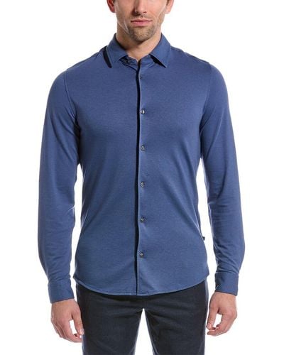Ted Baker Rigby Pique Shirt - Blue