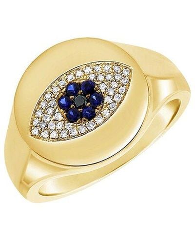 Sabrina Designs 14k 0.27 Ct. Tw. Diamond Evil Eye Ring - Metallic