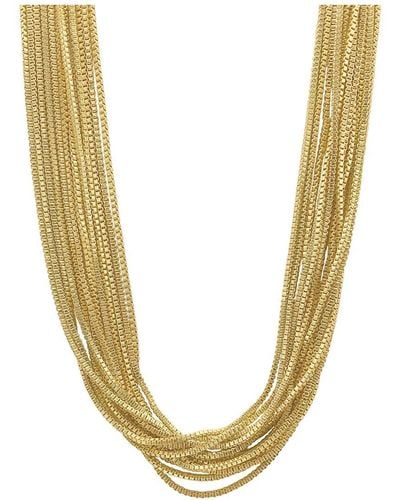 Adornia 14k Plated Stretch Necklace - Metallic