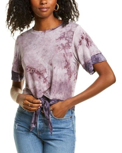 Kendall + Kylie Kendall + Kylie Tie-front Shirt - Purple