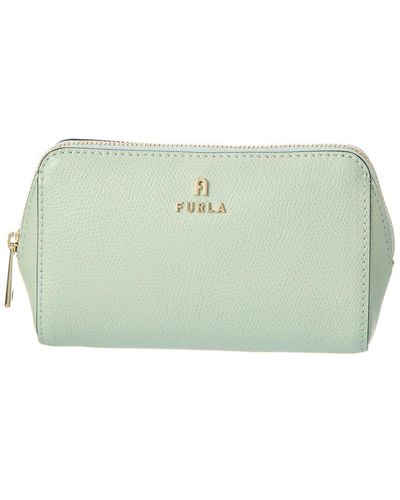 Furla Camelia Medium Leather Cosmetic Case - Green