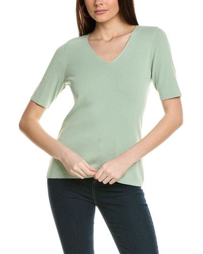 Anne Klein V-neck Sweater - Green