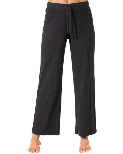 Threads For Thought Cherie Wide Leg Rib Pant - Black