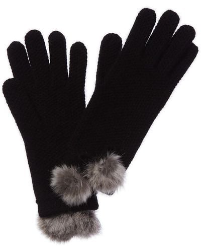 Phenix Cashmere Honeycomb Glove - Black