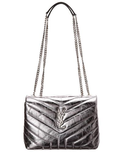 Saint Laurent Small Loulou Metallic Matelasse Leather Shoulder Bag
