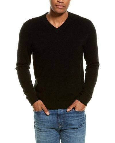 Qi Cashmere V-neck Sweater - Black