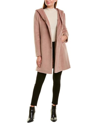 Cole Haan Asymmetrical Wool-blend Coat - Pink