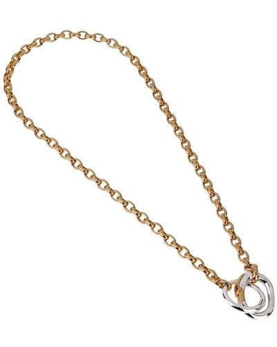 Pomellato 18K Two-Tone Chain Link Necklace (Authentic Pre-Owned) - Metallic