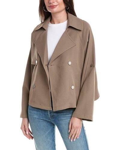 Rachel Roy Cropped Trench Coat - Natural
