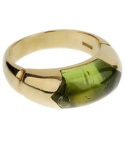 BVLGARI 18K Peridot Cocktail Ring (Authentic Pre-Owned) - Green