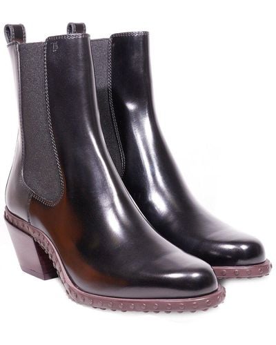 Tod's Tods Leather Boot - Black