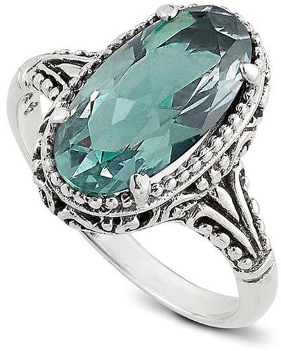 Samuel B. Silver 4.50 Ct. Tw. Green Tourmaline Ring - Blue