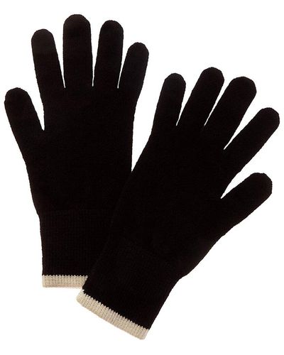 SCOTT & SCOTT LONDON Tipped Cashmere Gloves - Black