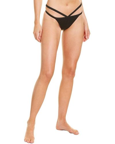 SportsIllustrated Swim Sports Illustrated Swim Strappy Banded Bikini Bottom - Black