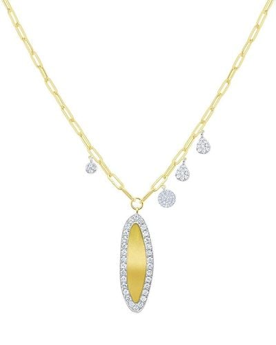 Meira T 14k 0.35 Ct. Tw. Diamond Charm Necklace - Metallic