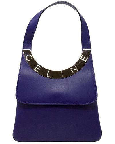 Celine Limited Edition Calfskin Leather Shoulder Bag (Authentic Pre- Owned) - Blue