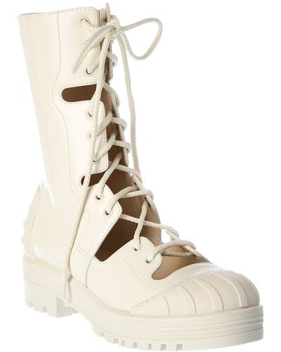 Dior Iron Leather Tall Boot - Natural
