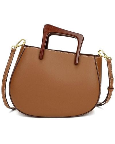 Tiffany & Fred Paris Smooth Leather Crossbody - Brown