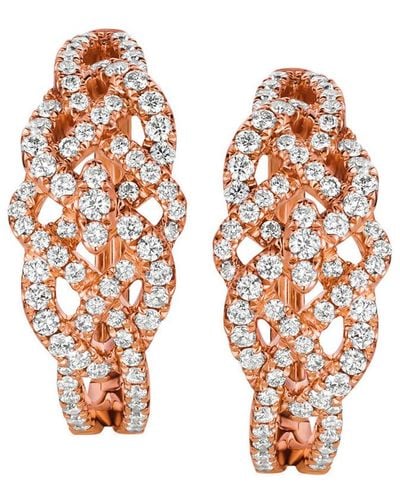 Le Vian Le Vian 14k Rose Gold 0.92 Ct. Tw. Diamond Earrings - Orange