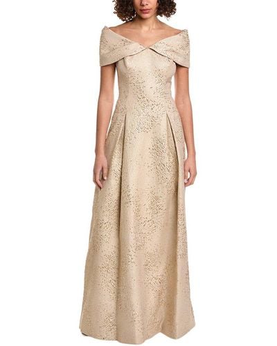 Teri Jon Off-the-shoulder Gown - Natural