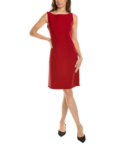 Lafayette 148 New York Cassie Wool-blend Sheath Dress - Red