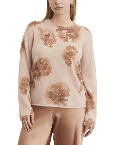 Vince Plus Dahlia Print Alpaca & Mohair-blend Sweater - Natural