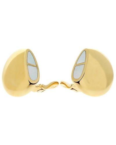 Hermès 18K Pearl Clip-On Earrings (Authentic Pre-Owned) - Metallic