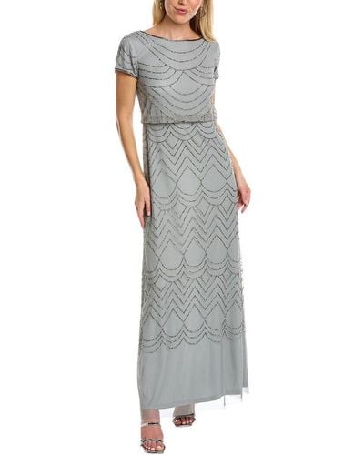 Adrianna Papell Grey Dress Adrianna Papell Gunmetal Mother Of The Bride  Dress Wedding Dress