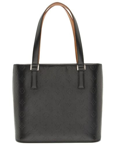 Louis Vuitton Monogram Mat Vernis Leather Stockton (Authentic Pre-Owned) - Black