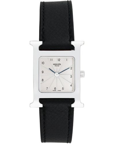 Hermès H Watch Watch, Circa 2000S (Authentic Pre-Owned) - White