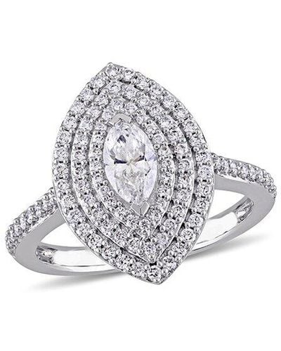 Rina Limor 14k 1.00 Ct. Tw. Diamond Triple Halo Ring - White