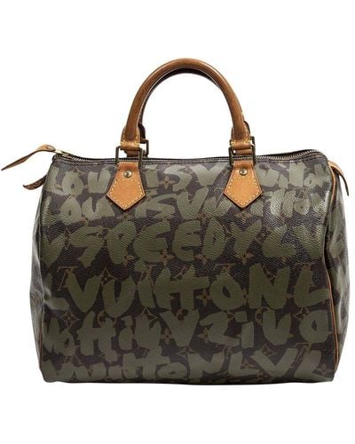 Louis Vuitton Limited Edition Stephen Sprouse Monogram Graffiti Canvas Speedy 30 (Authentic Pre-Owned) - Black