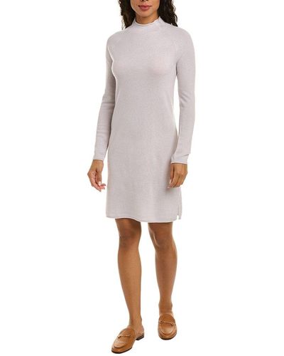 InCashmere Raglan Cashmere Sweaterdress - White